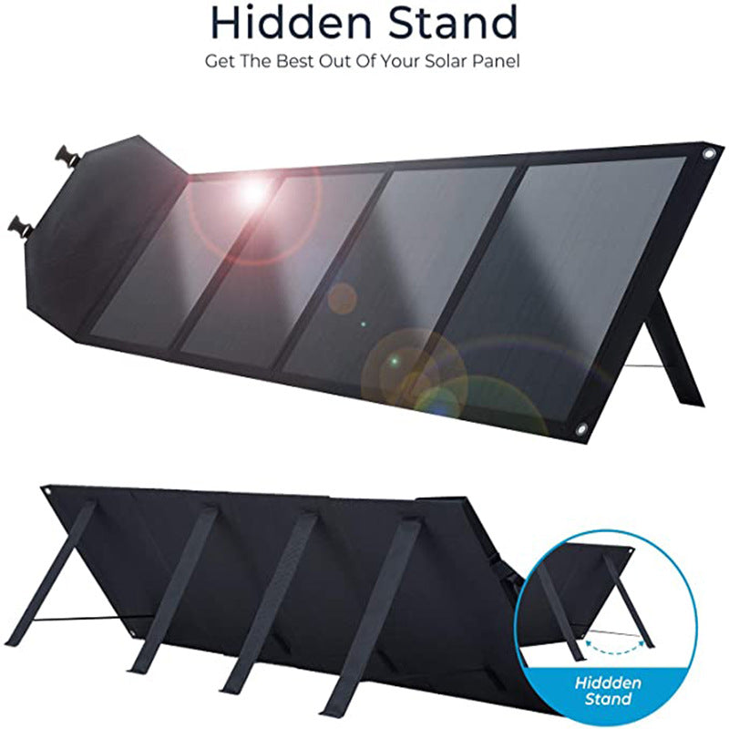 80W Foldable Solar Panel Outdoor 4-Folding Fast Charging Solar Cell Charger Phone Power Bank 80W Foldable Solar Panel Outdoor 4-Folding Fast Charging Solar Cell Charger Phone Power Bank